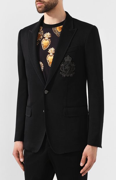 Шерстяной пиджак DOLCE & GABBANA, арт. G2NF3Z/HU7CT, фото 3