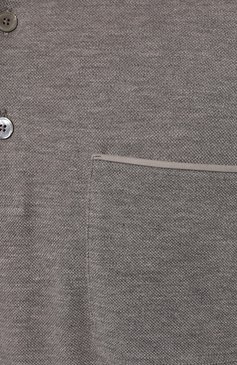 Мужское хлопковое поло ZEGNA серого �цвета, арт. UD392A7/D757 | Фото 5 (Длина (для топов): Стандартные; Рукава: Длинные; Материал внешний: Хлопок; Застежка: Пуговицы; Стили: Кэжуэл; Принт: Без принта; Мужское Кросс-КТ: Футболка-одежда)