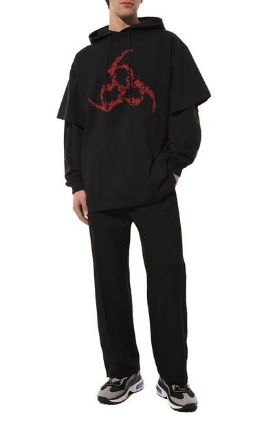 Хлопковое худи 44 LABEL GROUP черного цвета по цене 79950 руб., арт. B0030086/FA139/P115, фото 2 Хлопковое худи 44 LABEL GROUP, арт. B0030086/FA139/P115, фото 2