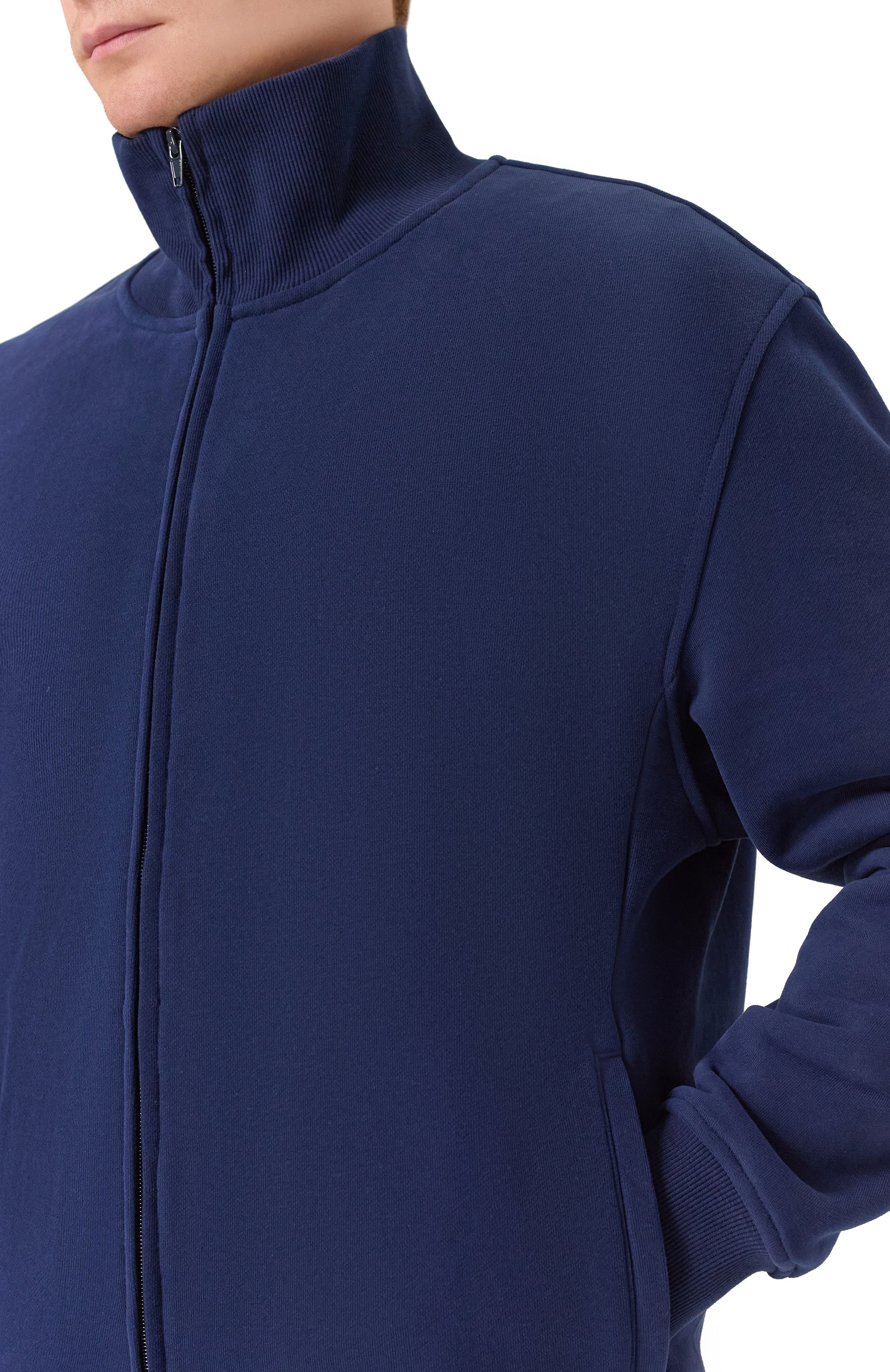 Хлопковая толстовка 12 STOREEZ синего цвета по цене 19000 руб., арт. 126492, фото 5 Хлопковая толстовка 12 STOREEZ, арт. 126492, фото 5