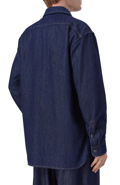 Джинсовая рубашка DRIES VAN NOTEN темно-синего цвета по цене 67550 руб., арт. 020775/3385, фото 4 Джинсовая рубашка DRIES VAN NOTEN, арт. 020775/3385, фото 4