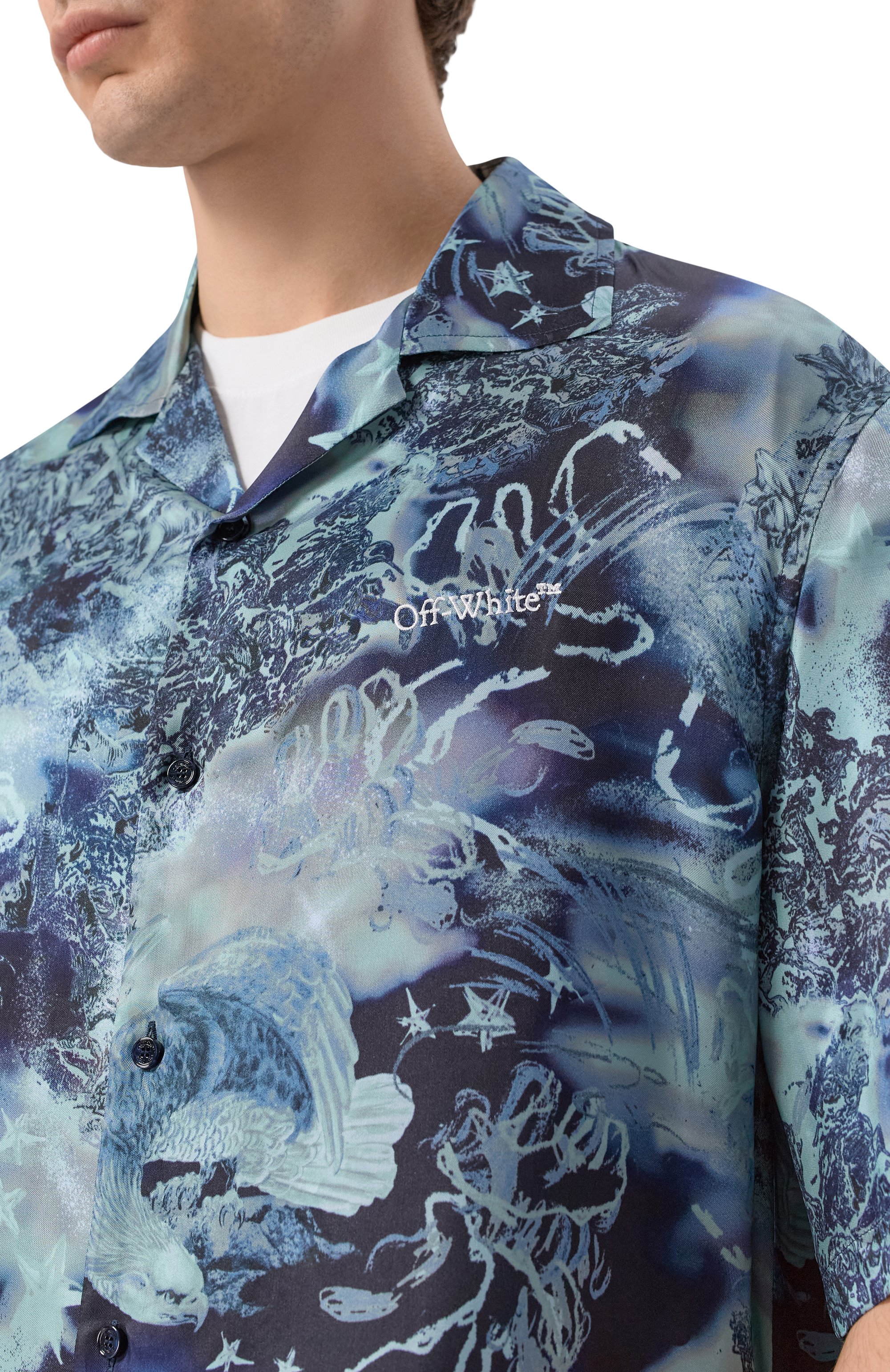 Рубашка из вискозы OFF-WHITE, арт. 0MGG01FS26FAB00B, фото 5