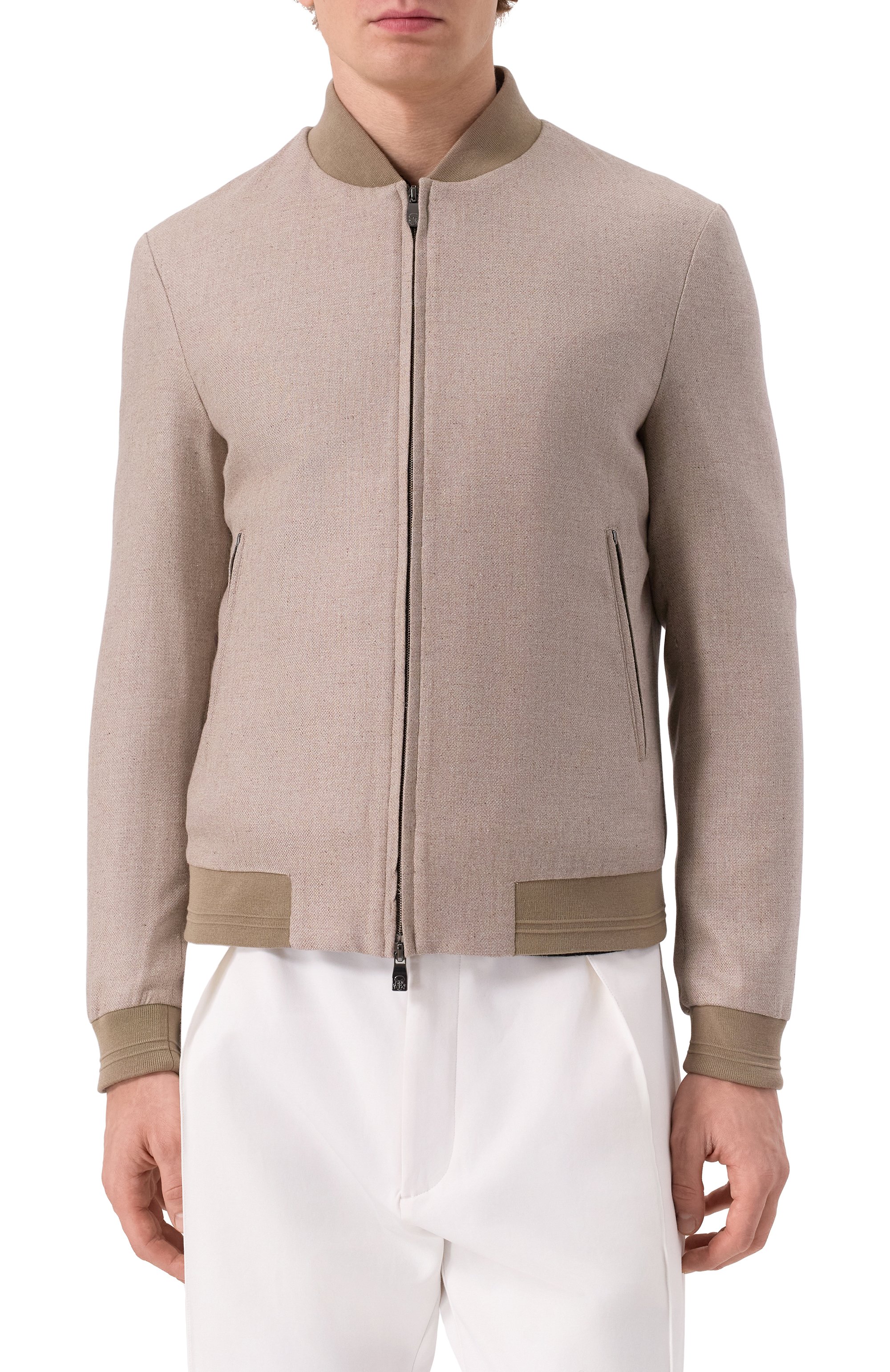 Бомбер из шелка и шерсти CORNELIANI, арт. 25L588-2518264, фото 3