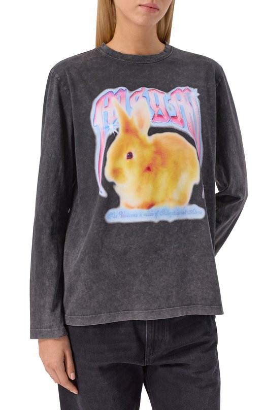 Хлопковый лонгслив MSGM 3941MDM107SE/257589 Серый  3941MDM107SE/257589 Фото 3