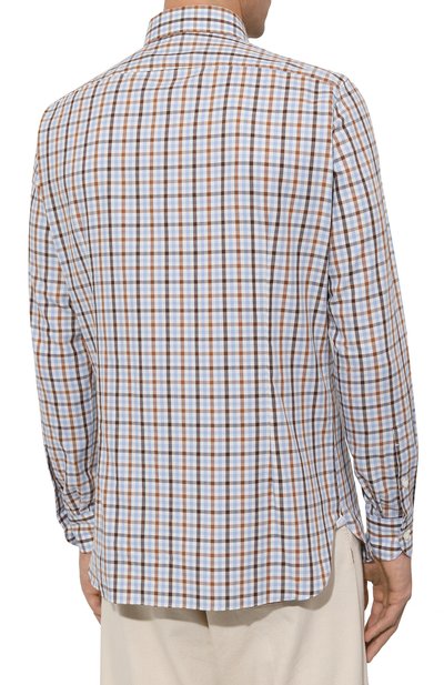 Хлопковая рубашка LUIGI BORRELLI коричневого цвета по цене 45300 руб., арт. SR3711, фото 4 Хлопковая рубашка LUIGI BORRELLI, арт. SR3711, фото 4