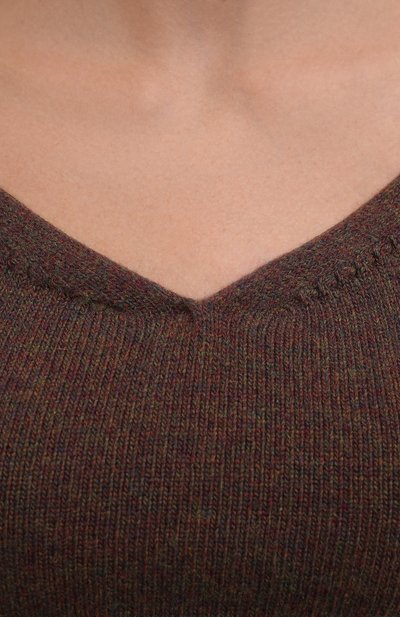 Топ из шерсти и кашемира LOW CLASSIC коричневого цвета по цене 28100 руб., арт. L0W21FW_KN02BR, фото 5 Топ из шерсти и кашемира LOW CLASSIC, арт. L0W21FW_KN02BR, фото 5