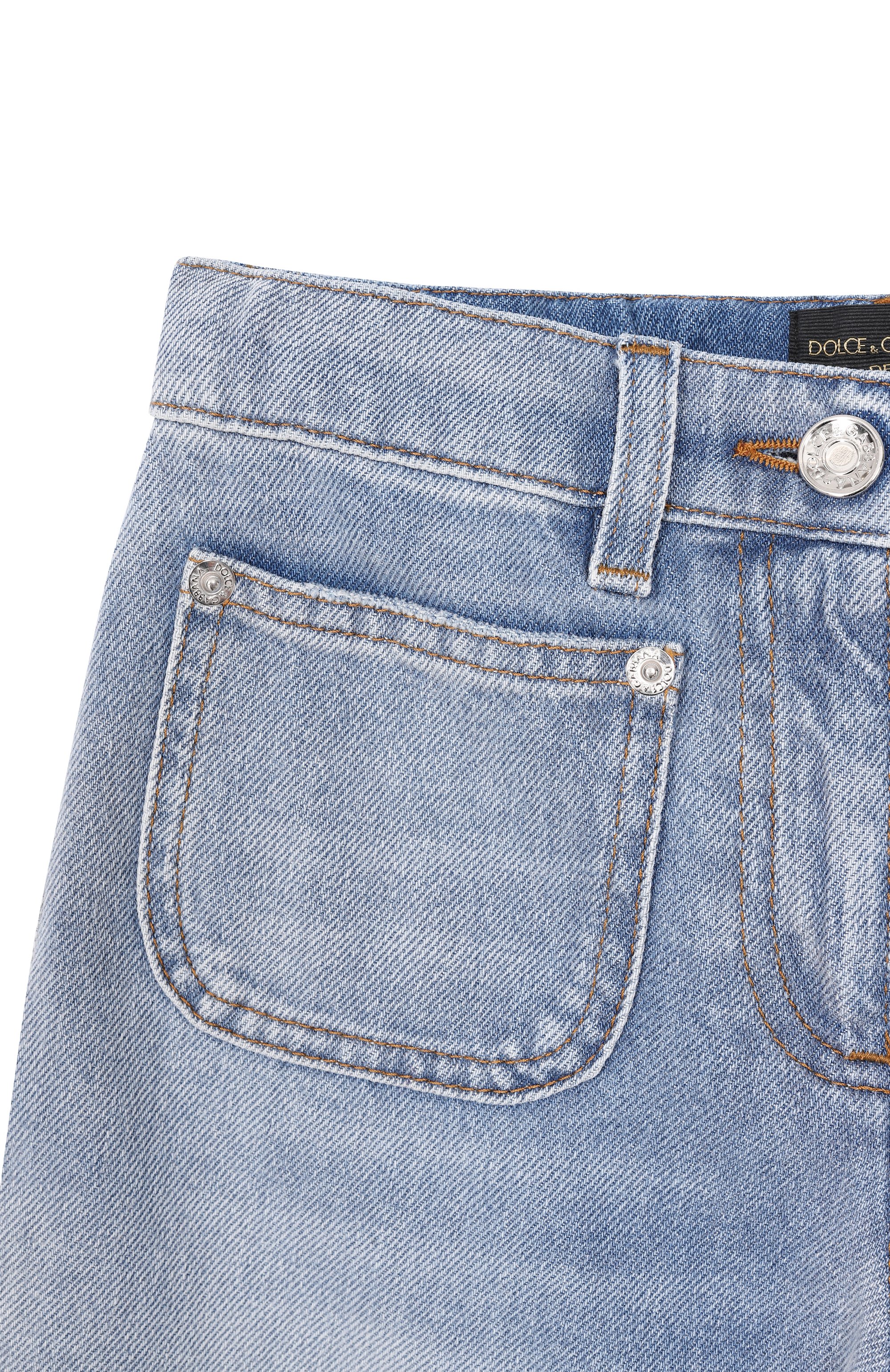 Джинсы DOLCE & GABBANA голубого цвета по цене 47800 руб., арт. L53P55/LDD85, фото 3 Джинсы DOLCE & GABBANA, арт. L53P55/LDD85, фото 3