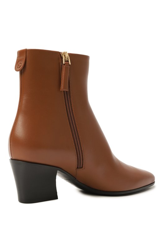 Кожаные ботильоны Giorgio Armani GW002129/AF19136 Коричневый  GW002129/AF19136 Фото 5