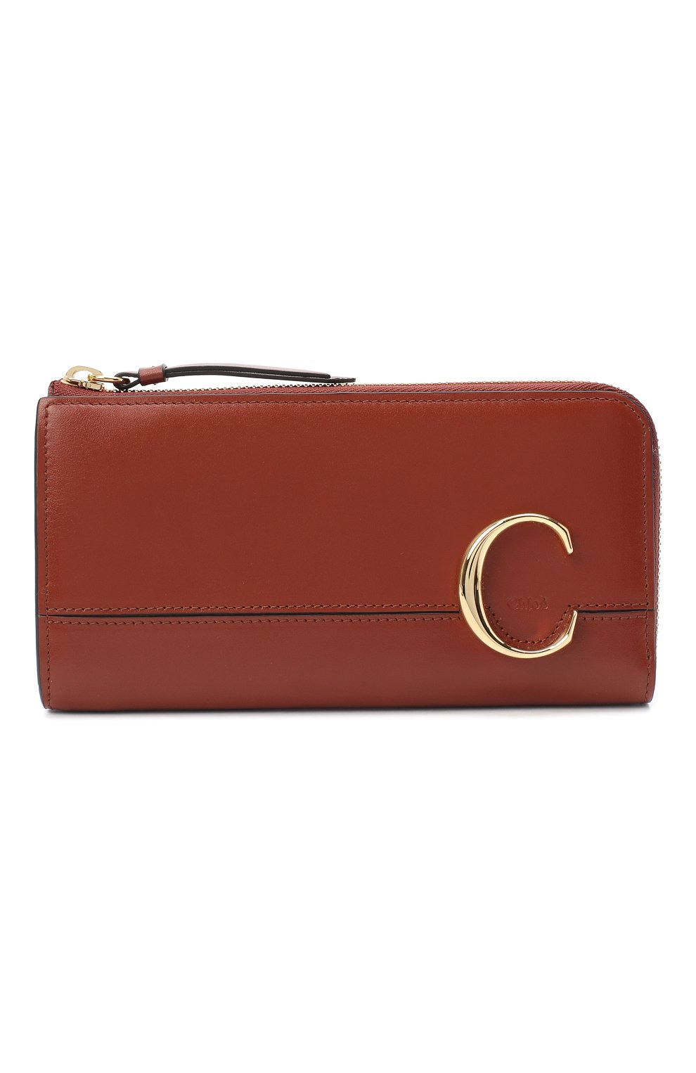 Кожаный кошелек CHLOÉ коричневого цвета по цене 63150 руб., арт. CHC19WP084A37, фото 1 Кожаный кошелек CHLOÉ, арт. CHC19WP084A37, фото 1