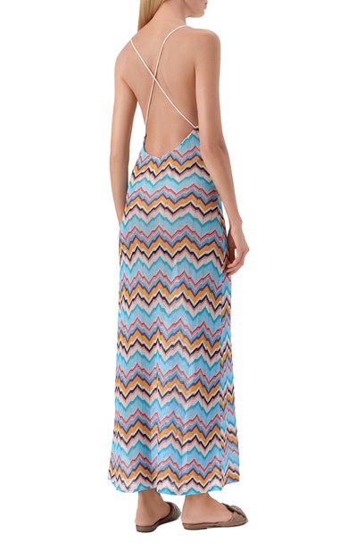 Платье из вискозы MISSONI голубого цвета по цене 127500 руб., арт. MS25SQ20/BC005J, фото 4 Платье из вискозы MISSONI, арт. MS25SQ20/BC005J, фото 4