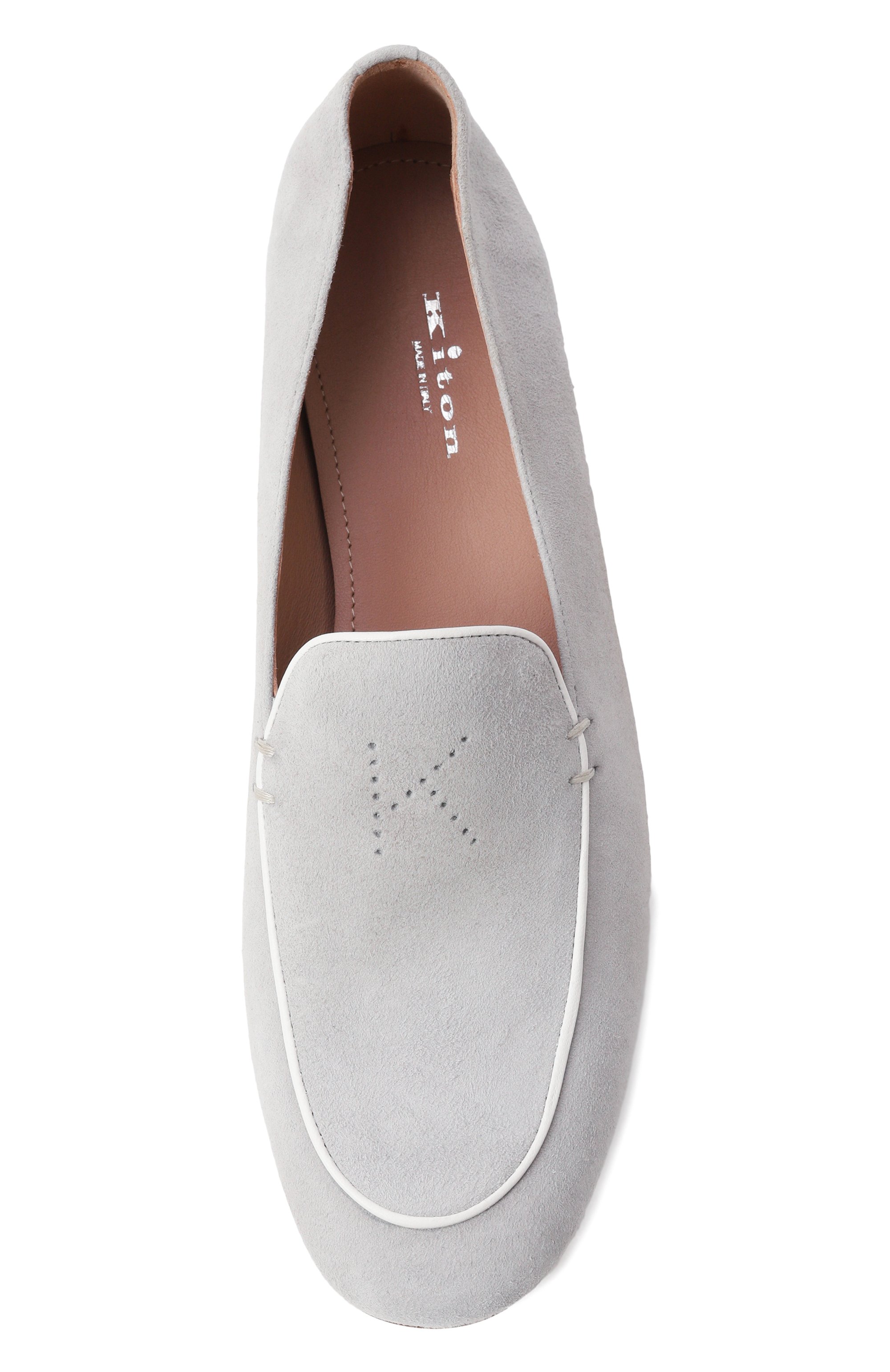 Замшевые лоферы KITON, арт. D59801N0100823, фото 6