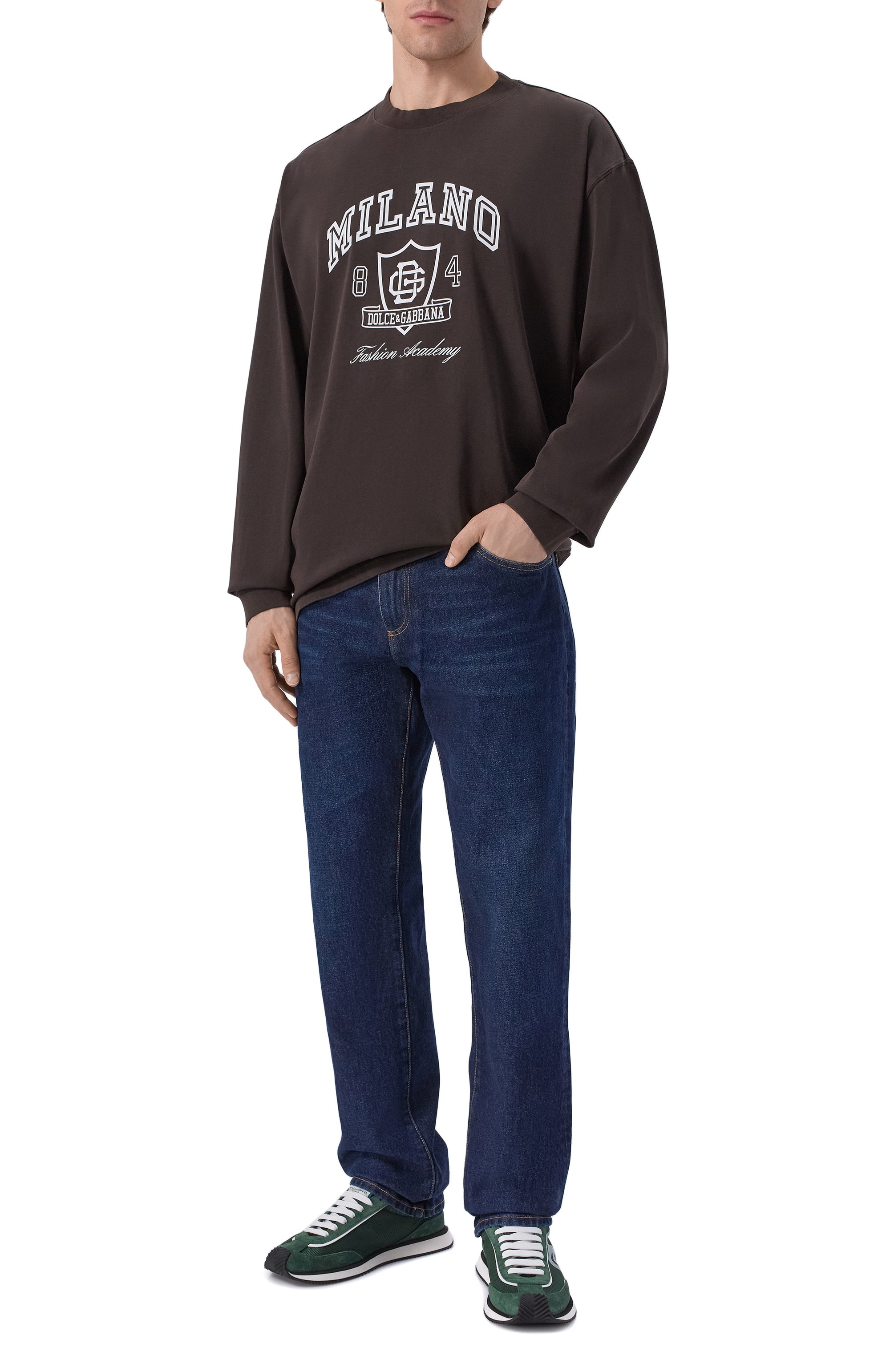 Комбинированные кроссовки dg cushion DOLCE & GABBANA, арт. CS2288/A3D24, фото 2