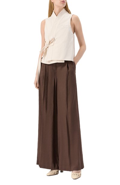 Брюки изо льна и вискозы LORENA ANTONIAZZI, арт. P2550PA79A/3347, фото 2