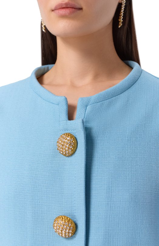 Жакет из вискозы Valentino 7B3CE4K0/98T Голубой  7B3CE4K0/98T Фото 5