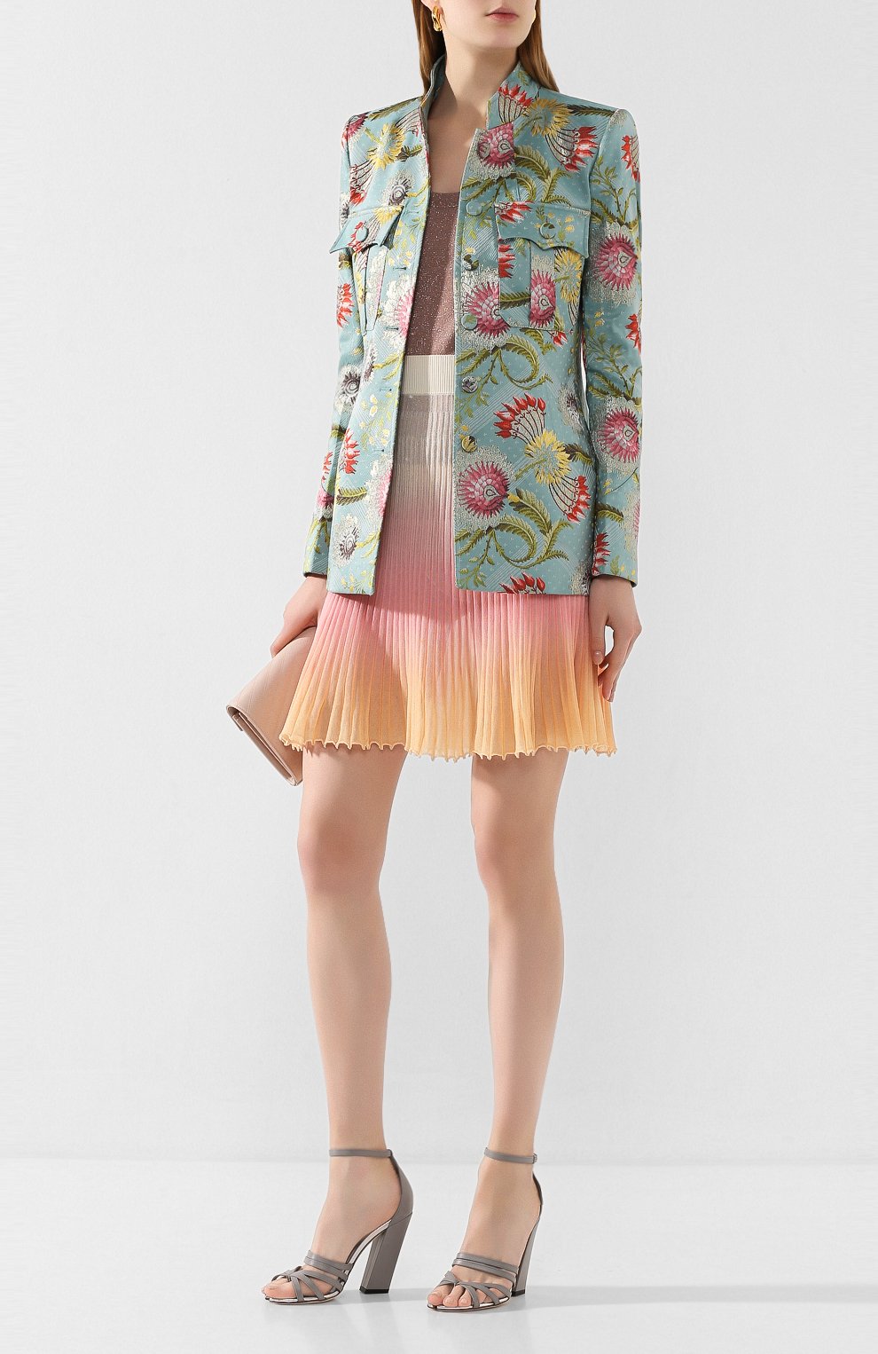 Жакет DRIES VAN NOTEN голубого цвета по цене 199500 руб., арт. 201-10424-9058, фото 2 Жакет DRIES VAN NOTEN, арт. 201-10424-9058, фото 2