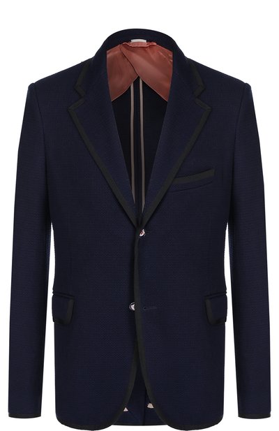 Хлопковый приталенный блейзер GUCCI, арт. 456337/Z4786, фото 1