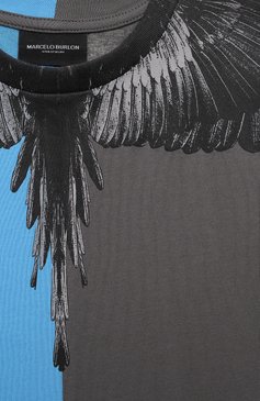 Детская хлопковая футболка MARCELO BURLON KIDS OF MILAN голубого цвета, арт. 21E/B/MB/1108/0010/2-6Y | Фото 3 (Материал внешний: Хлопок; Рукава: Короткие; Региональные ограничения белый список (Axapta Mercury): RU; Мальчики Кросс-КТ: Футболка-одежда; Материал сплава: Проставлено; Драгоценные камни: Проставлено; Ростовка одежда: 4 года | 104 см, 6 лет | 116 см)