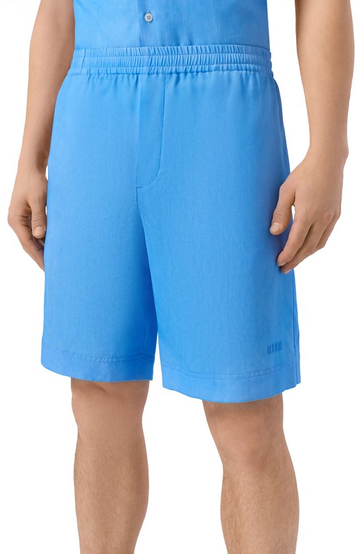 Шорты из лиоцелла MSGM 4040MB05X/267009 Голубой  4040MB05X/267009 Фото 3