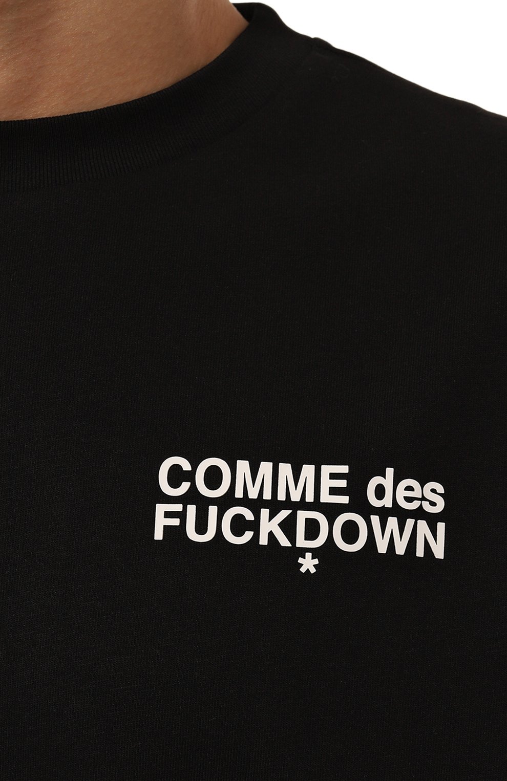 Хлопковая футболка COMME DES FUCKDOWN черного цвета по цене 5595 руб., арт. CFABM01317, фото 5 Хлопковая футболка COMME DES FUCKDOWN, арт. CFABM01317, фото 5