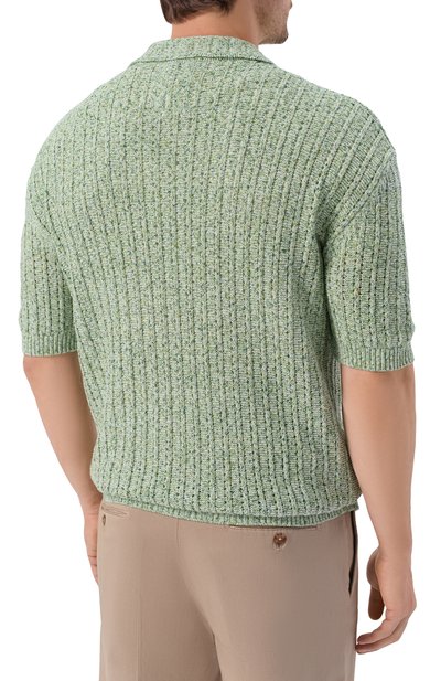 Хлопковая рубашка ANDREA CAMPAGNA зеленого цвета по цене 55450 руб., арт. M5426-9101, фото 4 Хлопковая рубашка ANDREA CAMPAGNA, арт. M5426-9101, фото 4