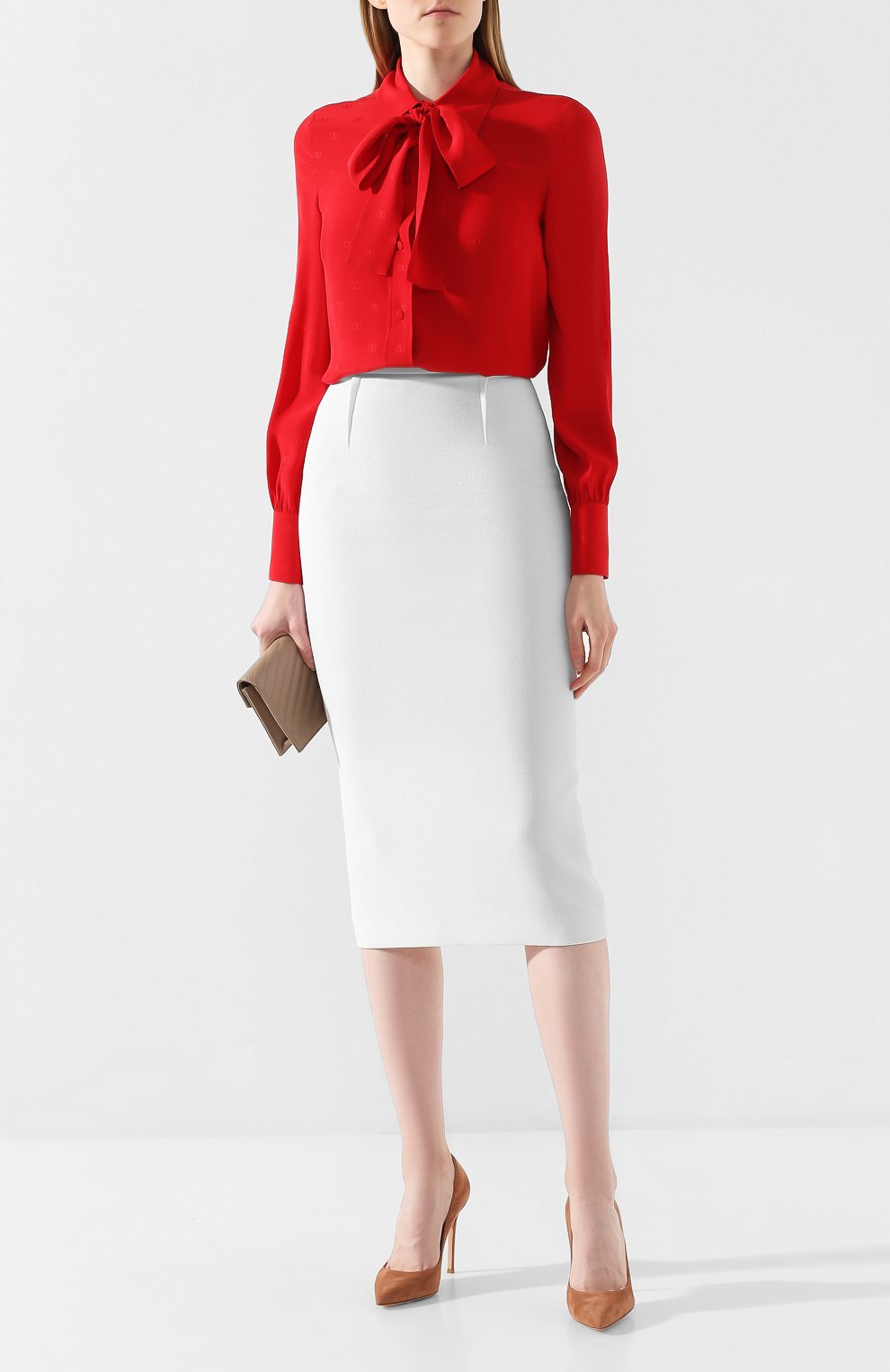 Шерстяная юбка ROLAND MOURET белого цвета по цене 62050 руб., арт. PW19/S4134/F4044, фото 2 Шерстяная юбка ROLAND MOURET, арт. PW19/S4134/F4044, фото 2