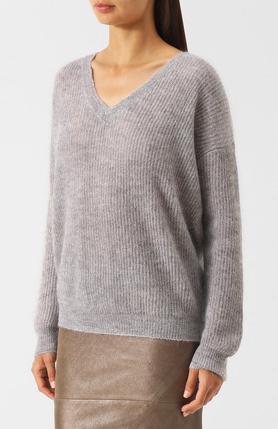 Вязаный пуловер с v-образным вырезом BRUNELLO CUCINELLI, арт. M7V771512, фото 3