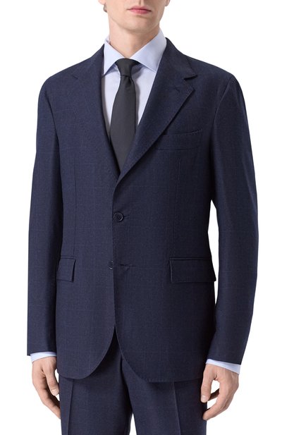 Шерстяной костюм ANDREA CAMPAGNA темно-синего цвета по цене 267500 руб., арт. VATICAN0 SRC/T25209-33/9_SET, фото 2 Шерстяной костюм ANDREA CAMPAGNA, арт. VATICAN0 SRC/T25209-33/9_SET, фото 2