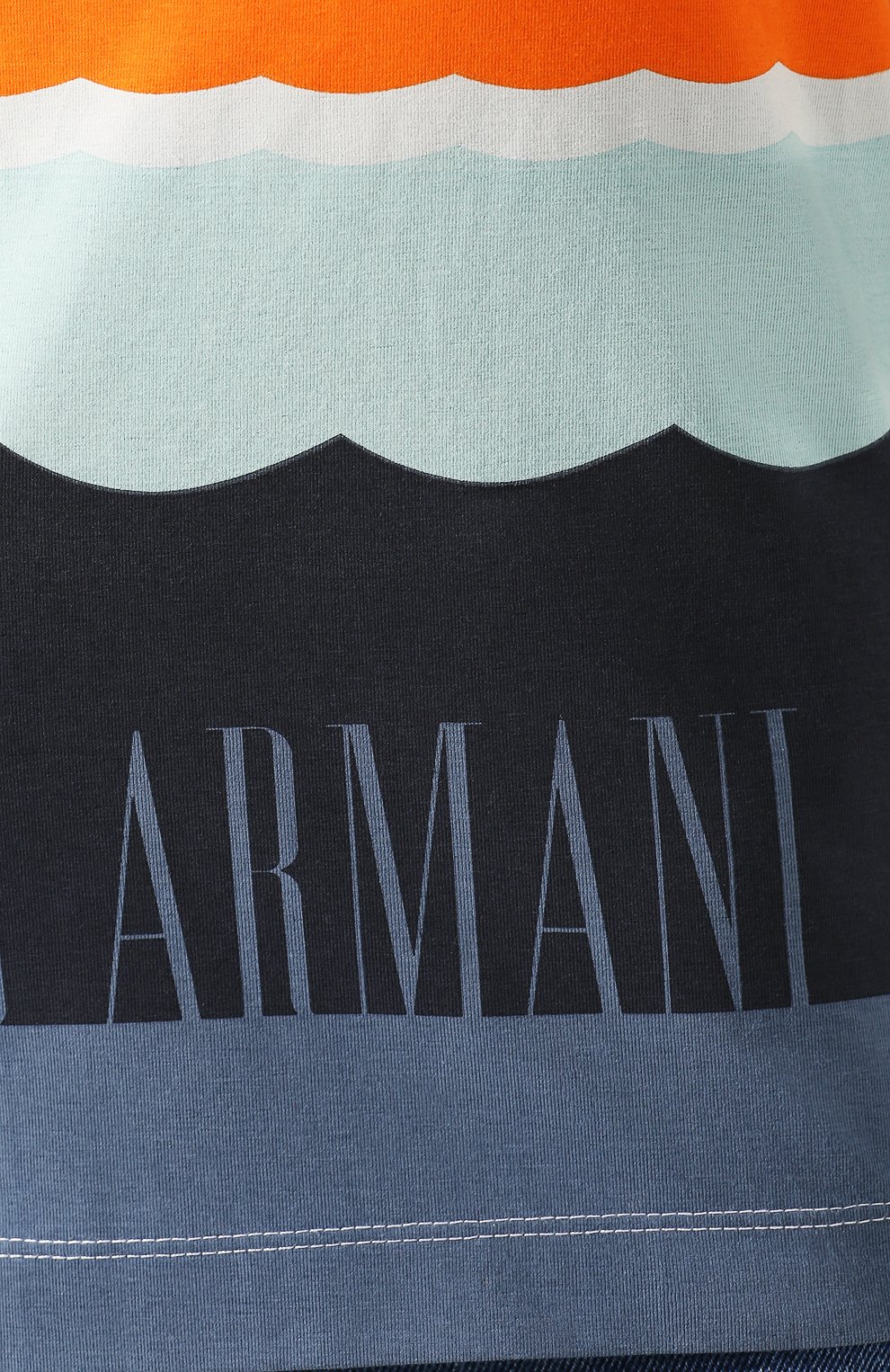 Хлопковая футболка EMPORIO ARMANI разноцветного цвета по цене 14450 руб., арт. 3G2T62/2J07Z, фото 5 Хлопковая футболка EMPORIO ARMANI, арт. 3G2T62/2J07Z, фото 5