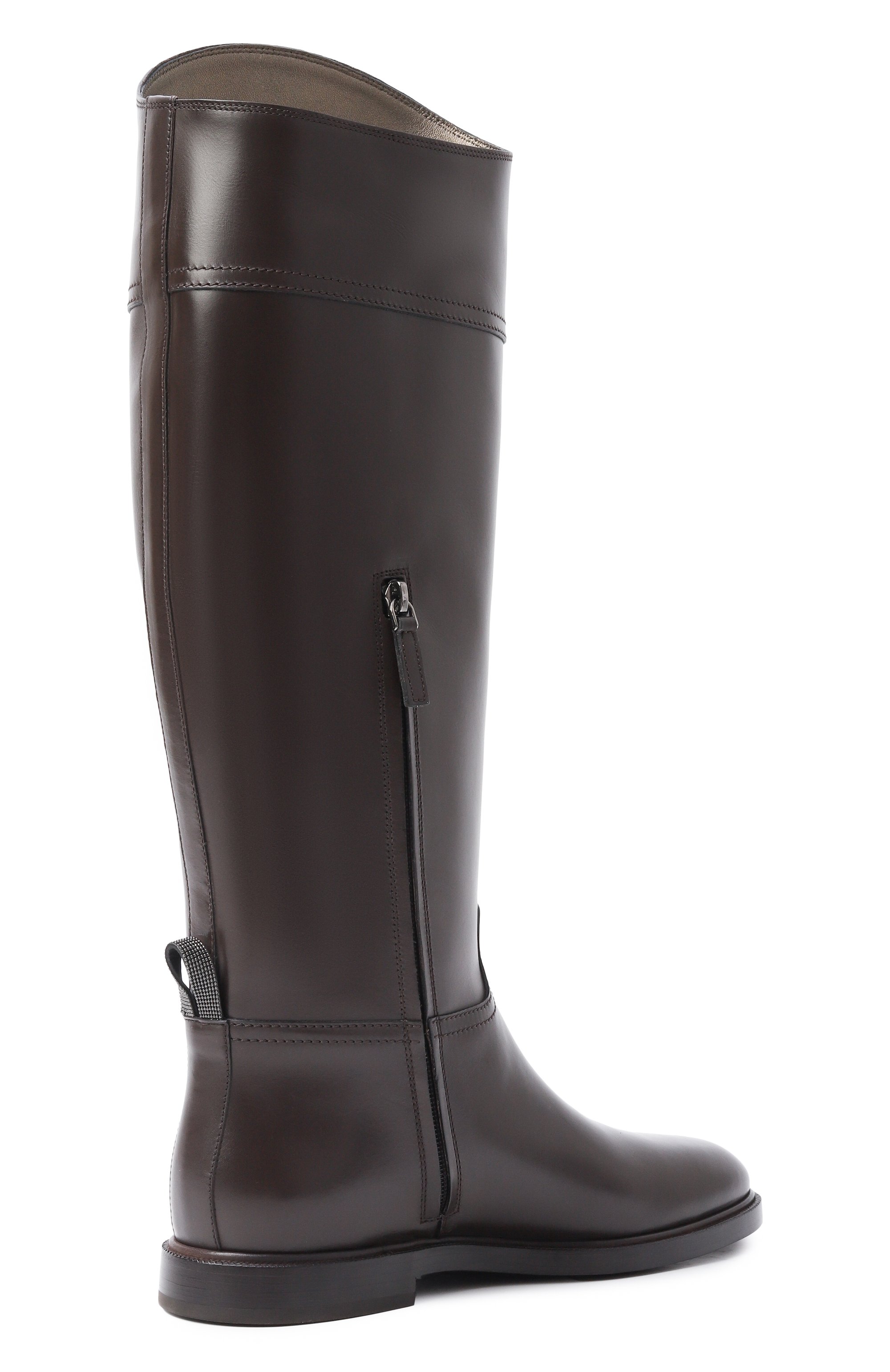 Кожаные сапоги BRUNELLO CUCINELLI коричневого цвета по цене 237500 руб., арт. MZ0LC3039P, фото 5 Кожаные сапоги BRUNELLO CUCINELLI, арт. MZ0LC3039P, фото 5