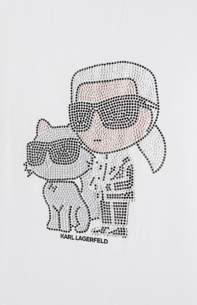 Хлопковая футболка KARL LAGERFELD KIDS, арт. Z30489, фото 3