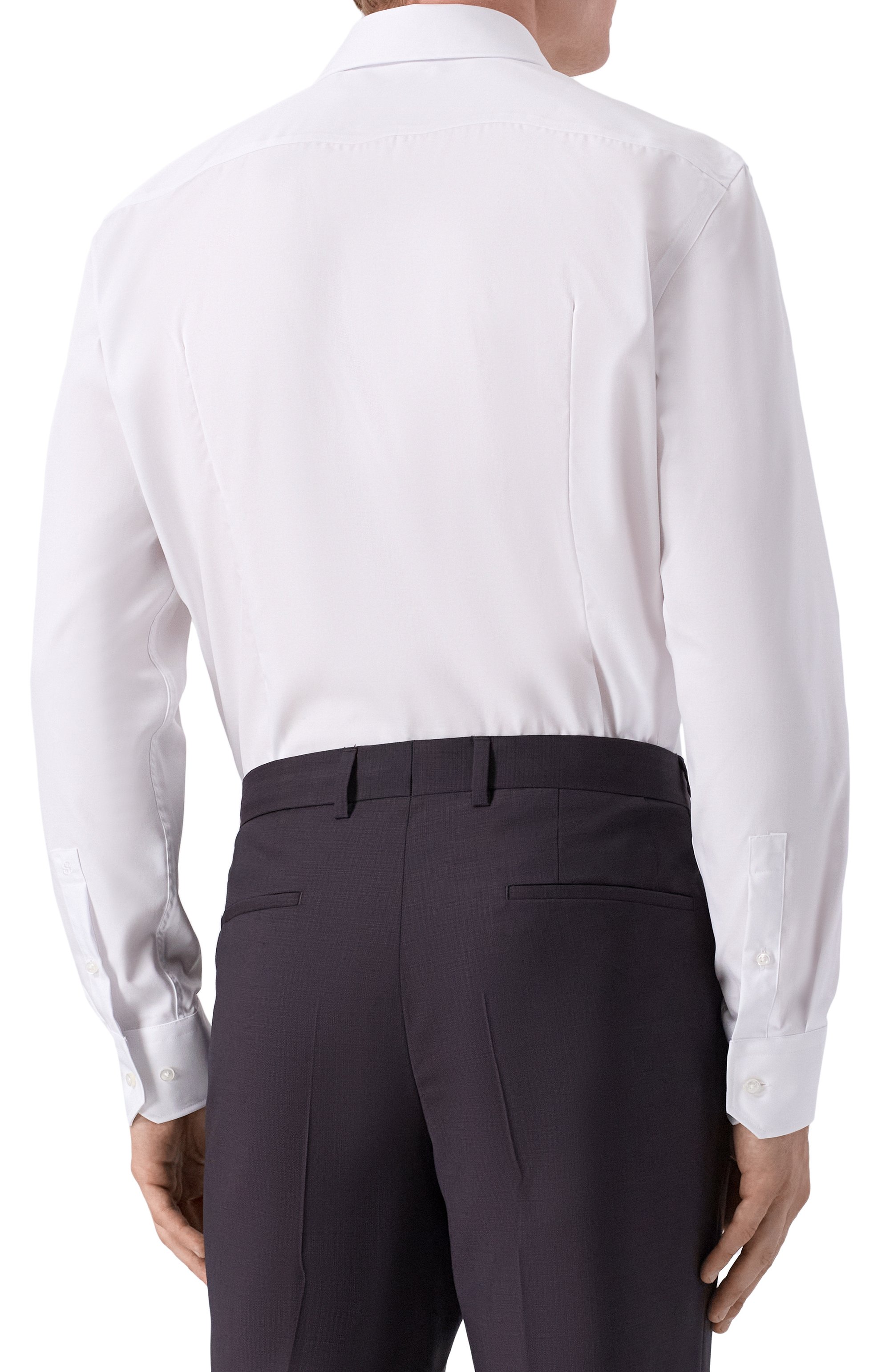 Хлопковая сорочка BOSS белого цвета по цене 20950 руб., арт. 50545819, фото 4 Хлопковая сорочка BOSS, арт. 50545819, фото 4