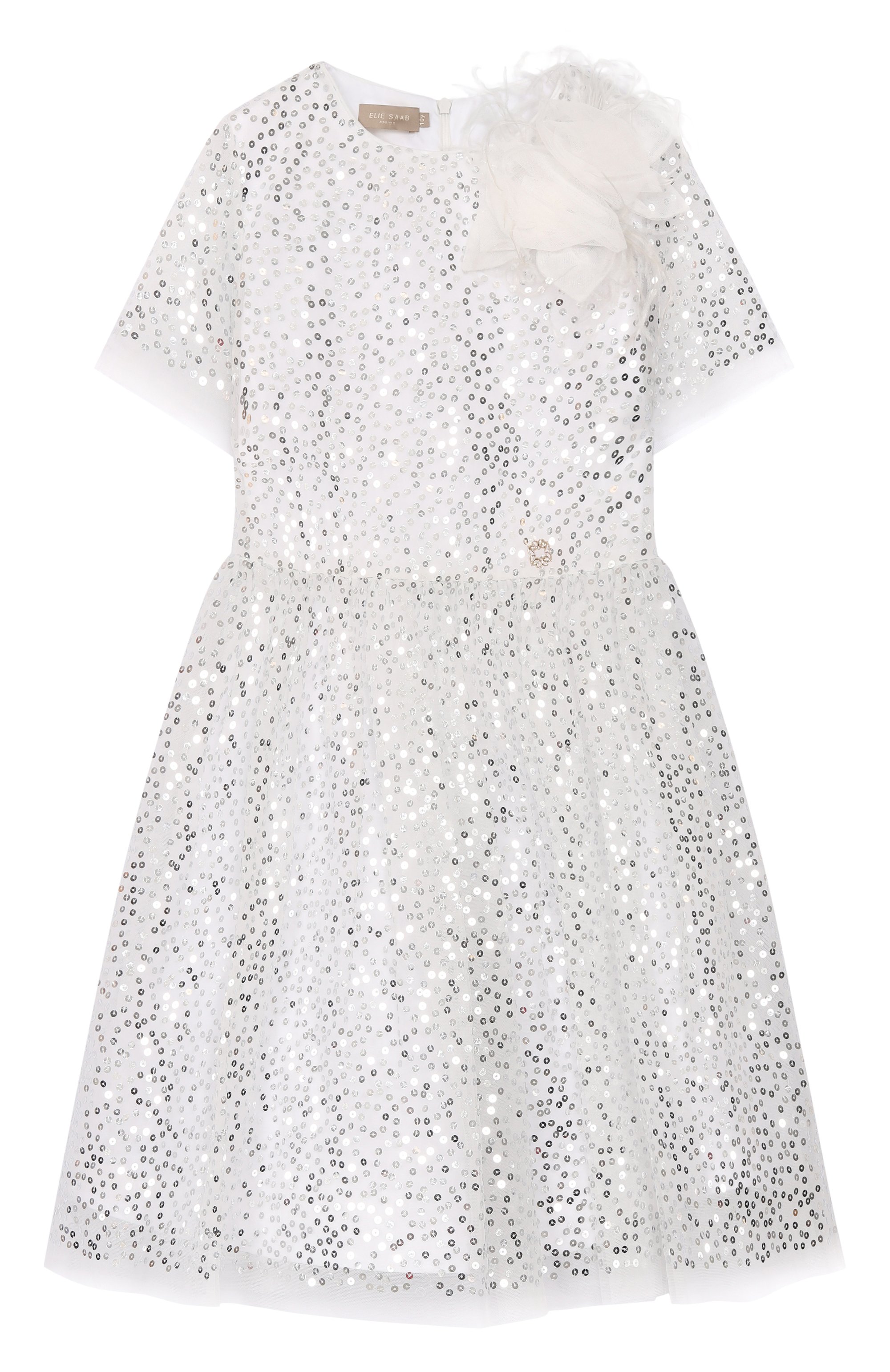 Платье с отделкой пайетками ELIE SAAB JUNIOR, арт. EFAB096 LU/TS1049, фото 1