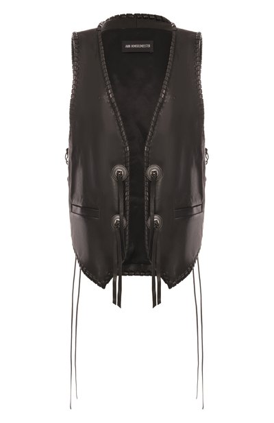 Женский кожаный жилет ANN DEMEULEMEESTER, арт. B0013407/LT137