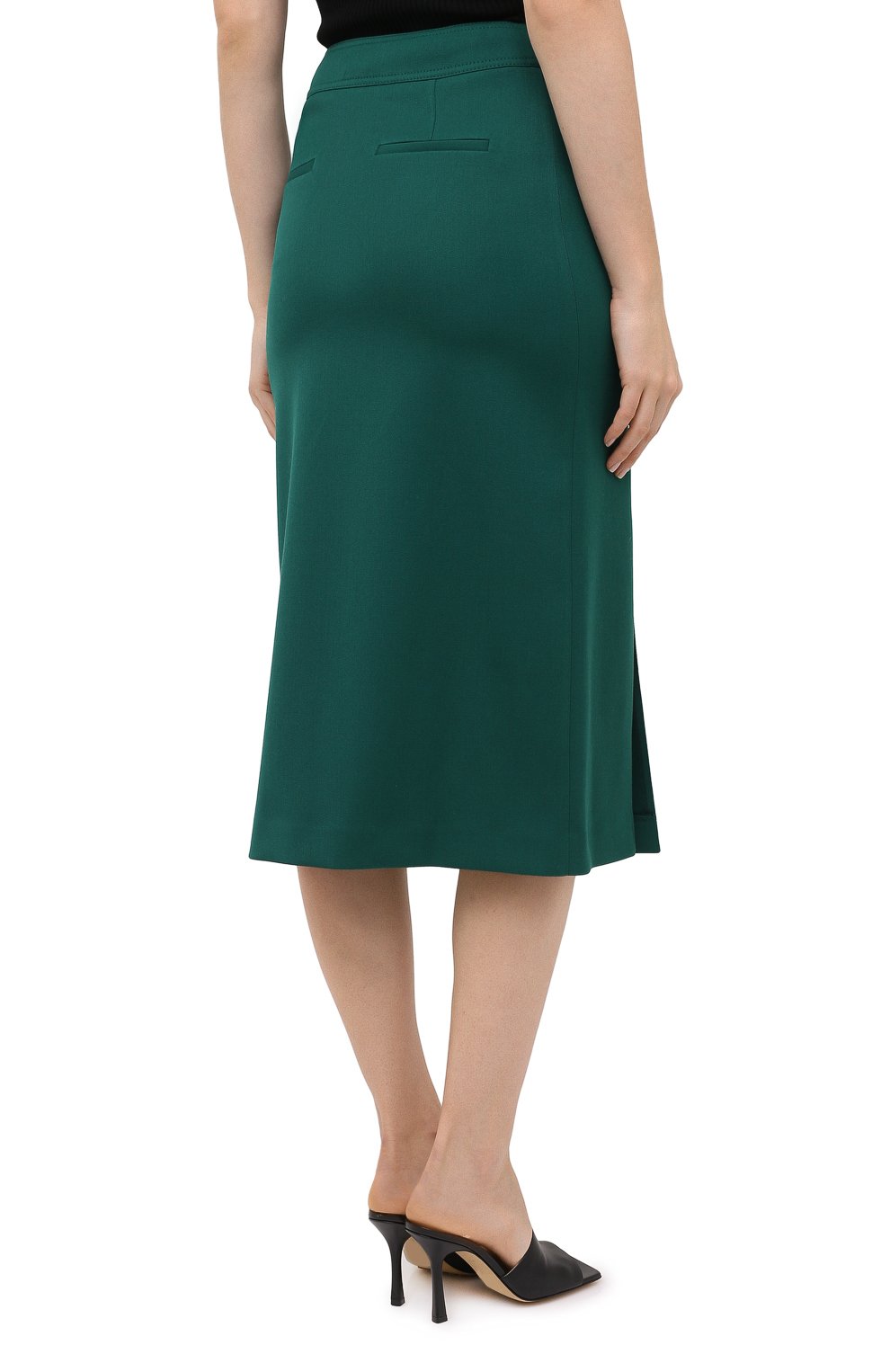 Юбка VICTORIA, VICTORIA BECKHAM зеленого цвета по цене 27900 руб., арт. 2420WSK001785A, фото 4 Юбка VICTORIA, VICTORIA BECKHAM, арт. 2420WSK001785A, фото 4
