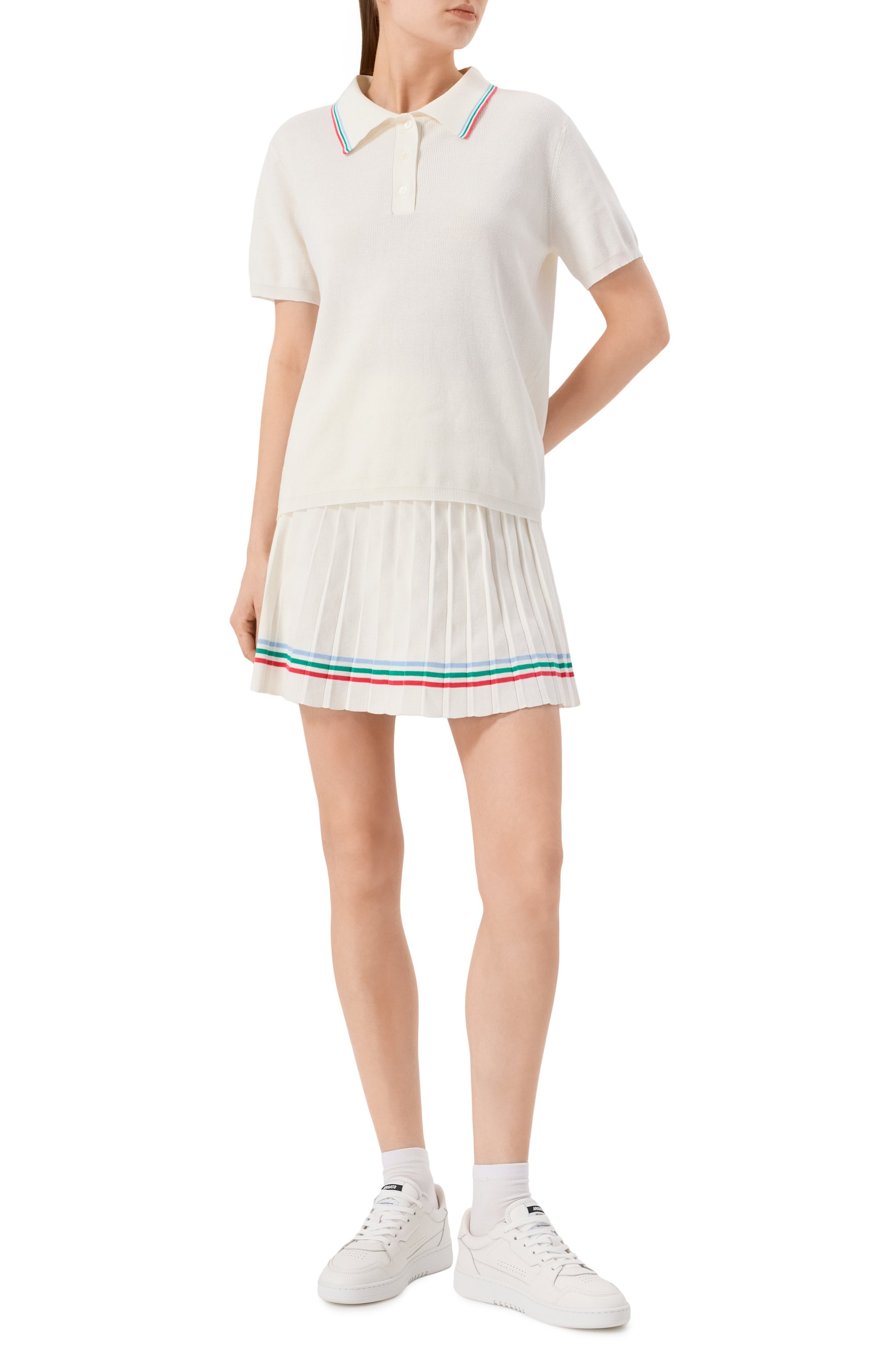 Хлопковое поло ADDICTED белого цвета по цене 22200 руб., арт. TC2502.686-696, фото 2 Хлопковое поло ADDICTED, арт. TC2502.686-696, фото 2