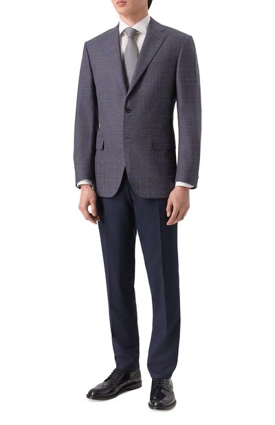 Брюки HUGO темно-синего цвета по цене 19950 руб., арт. 50533268_2, фото 2 Брюки HUGO, арт. 50533268_2, фото 2