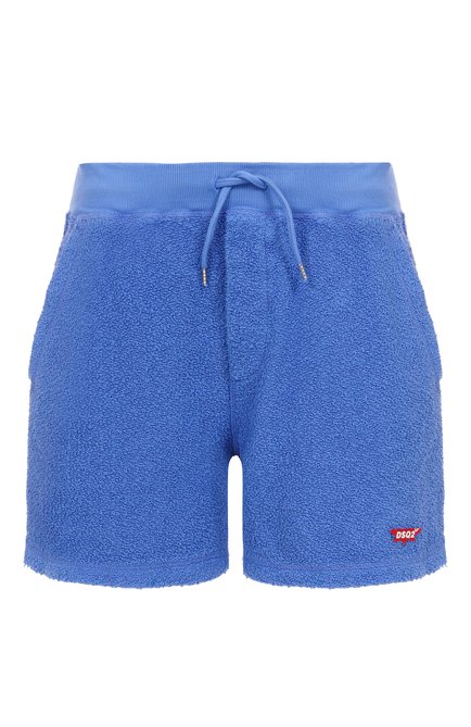 Мужские хлопковые шорты DSQUARED2 синего цвета, арт. S71MU0850/S25140 | Фото 1 (Материал сплава: Проставлено; Материал внешний: Хлопок; Длина Шорты М: До колена; Драгоценные камни: Проставлено)