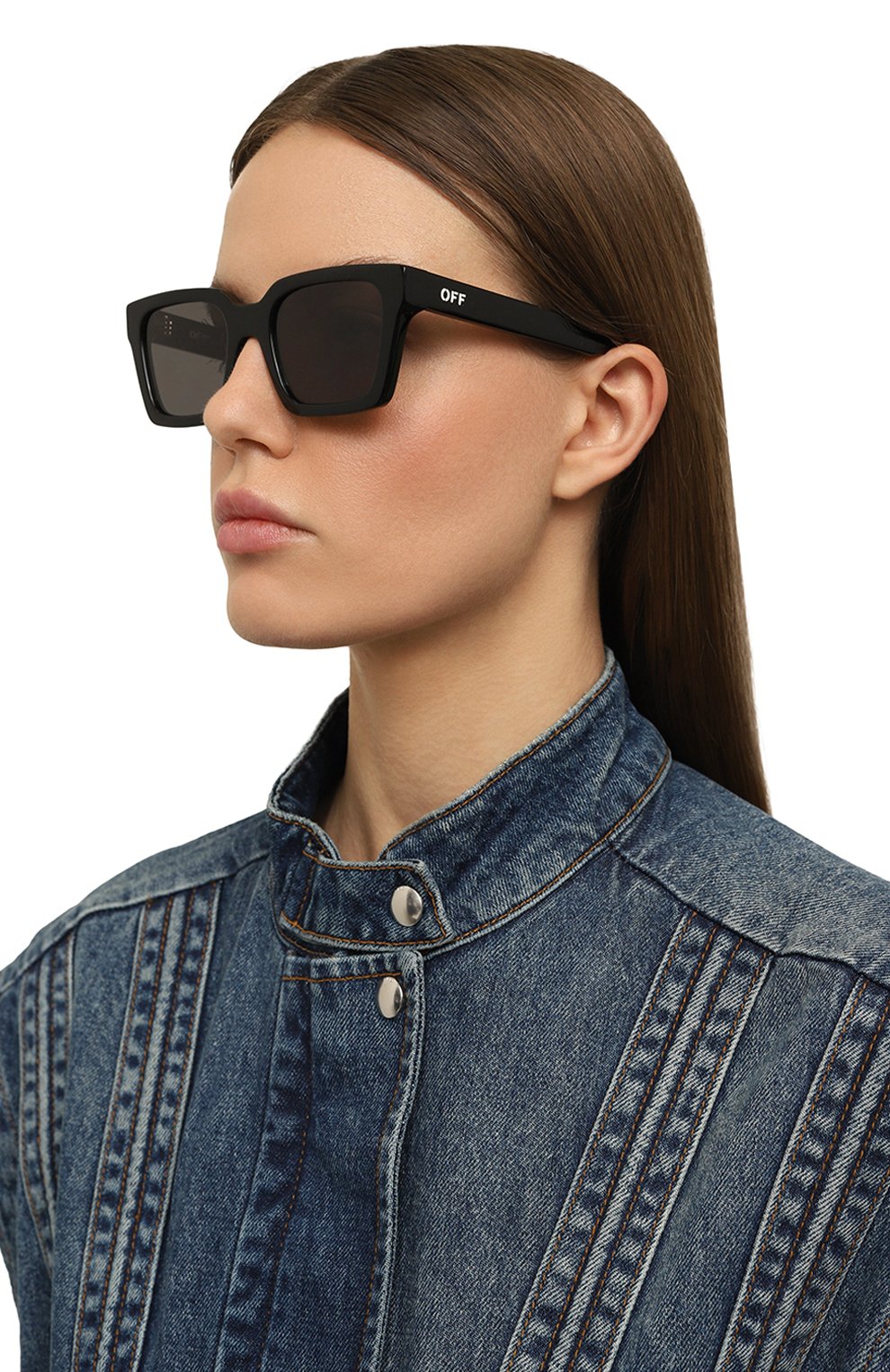 Солнцезащитные очки OFF-WHITE черного цвета по цене 29700 руб., арт. 0ERI086/1007, фото 2 Солнцезащитные очки OFF-WHITE, арт. 0ERI086/1007, фото 2