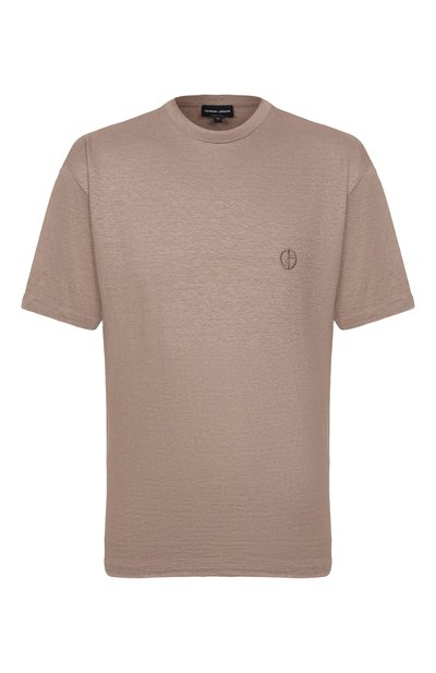 Мужская льняная футболка GIORGIO ARMANI, арт. GM001099/TE13875