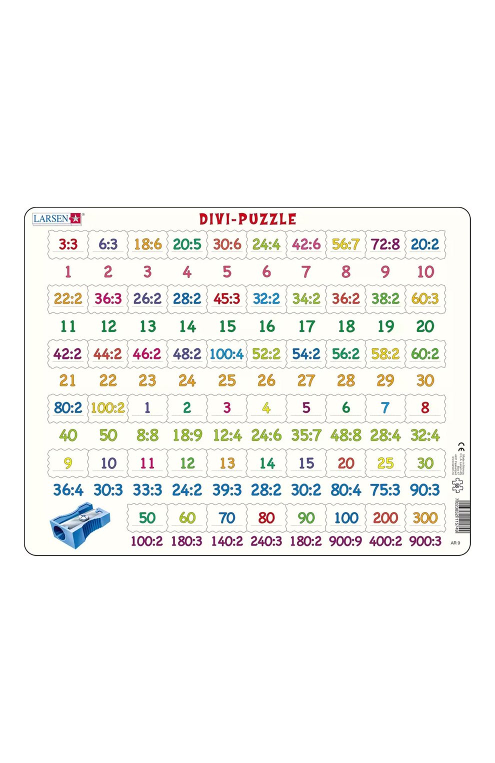 Пазл математика деление LARSEN, арт. AR9, фото 1