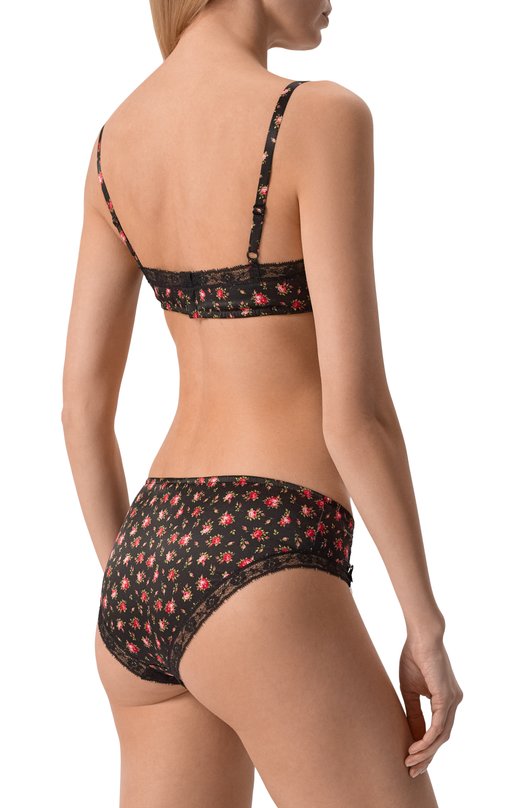 Бюстгальтер из шелка и хлопка Dolce & Gabbana 01C81T/0N0CQ Чёрный  01C81T/0N0CQ Фото 3