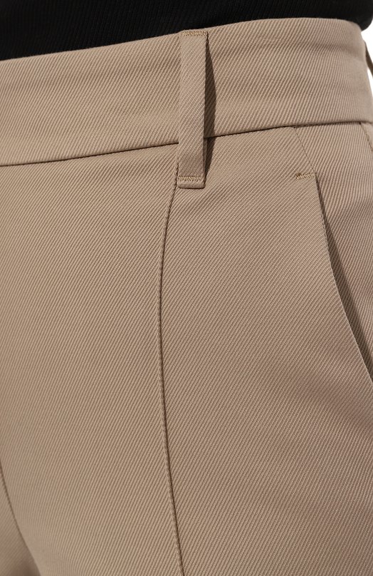 Хлопковые брюки Brunello Cucinelli MA126B1049 Бежевый  MA126B1049 Фото 5