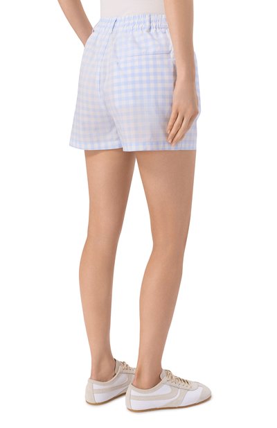 Хлопковые шорты MOSCHINO голубого цвета по цене 53650 руб., арт. A0329/0536, фото 4 Хлопковые шорты MOSCHINO, арт. A0329/0536, фото 4