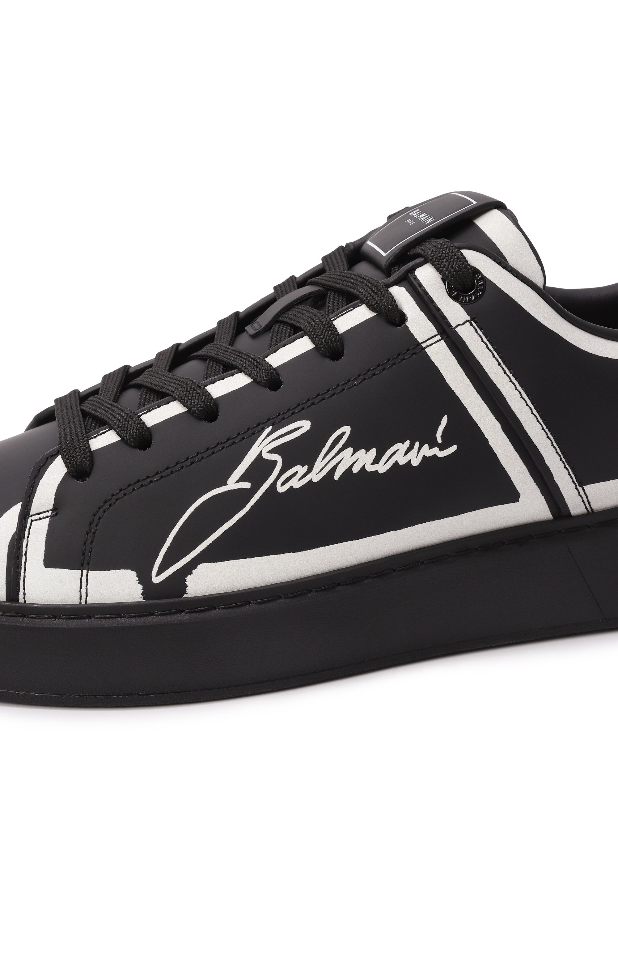 Кожаные кеды b-court BALMAIN, арт. EM1VI288/LCLP, фото 7