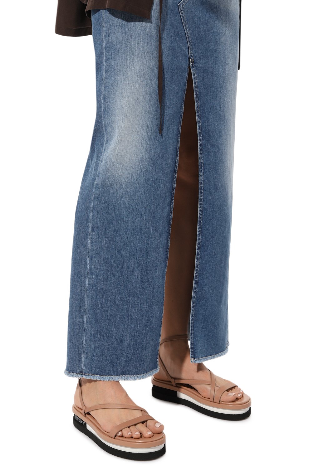 Кожаные сандалии pine JIMMY CHOO бежевого цвета по цене 54800 руб., арт. PINE FLAT VAC, фото 3 Кожаные сандалии pine JIMMY CHOO, арт. PINE FLAT VAC, фото 3