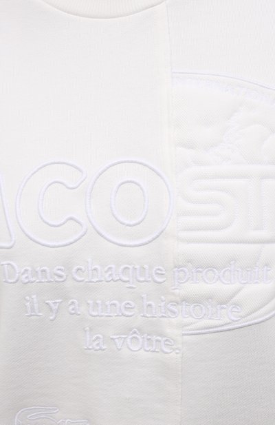 Свитшот LACOSTE белого цвета по цене 34950 руб., арт. SH024370V, фото 5 Свитшот LACOSTE, арт. SH024370V, фото 5