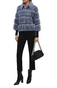 Женская шуба из меха норки VALENTINO голубого цвета, арт. TF3FB6601HF | Фото 2 (Материал внешний: Натуральный мех; Материал подклада: Синтетический материал; Рукава: 3/4; Длина (верхняя одежда): Короткие; Женское Кросс-КТ: Мех; Стили: Романтичный; Драгоценные камни: Проставлено; Нос: Не проставлено; Материал сплава: Проставлено; Региональные ограничения белый список (Axapta Mercury): Не проставлено; Кросс-КТ: Куртка)