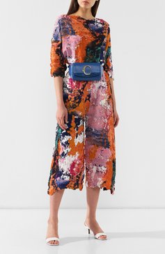 Женская поясная сумка chloé c CHLOÉ синего цвета, арт. CHC19US195A37 | Фото 2 (Статус проверки: Проверено, Проверена категория; Размер: mini; Материал: Натуральная кожа; Стили: Классический)