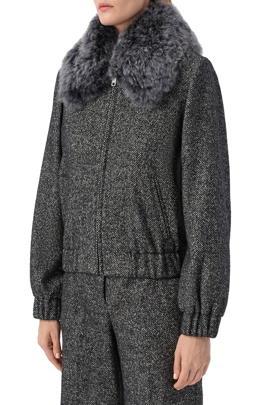 Шерстяная куртка Dolce & Gabbana F9S93T/FCBAJ Серый  F9S93T/FCBAJ Фото 3