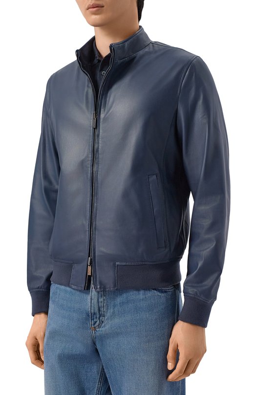 Двусторонний кожаный бомбер Gimo's 6S20.1.090.62R/112 Синий  6S20.1.090.62R/112 Фото 3